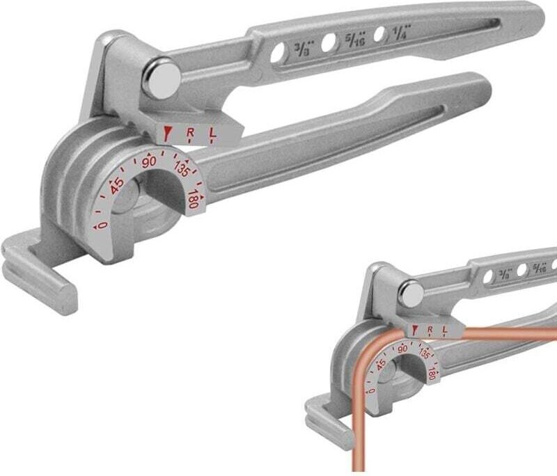 Rohrbieger 180° Rohrbieger Kupferrohrbieger, Ratschenrohrbieger für 3/8", 1/4", 5/16", für Kupfer-, Messing-, Aluminium-...