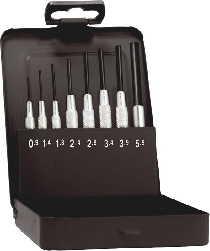 Rennsteig - Splintentreiber m. Hülse Splinttreibersatz Metallkassette 0,9 - 5,9mm