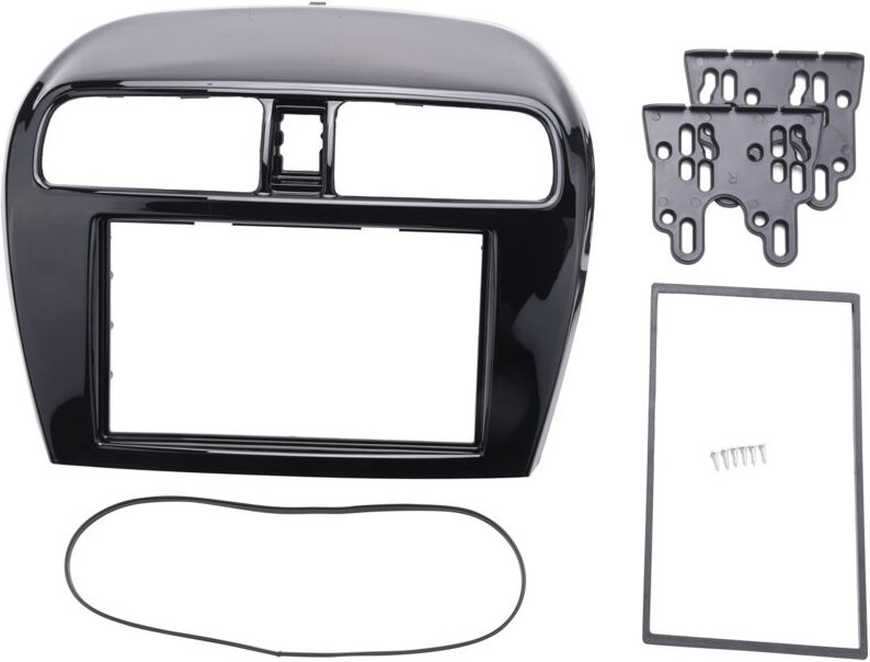 Doppelte Din Blende für Space Star Attrage Radio Stereo Schalttafeleinbau Verkleidung Gesicht Rahmen (178X102Mm)