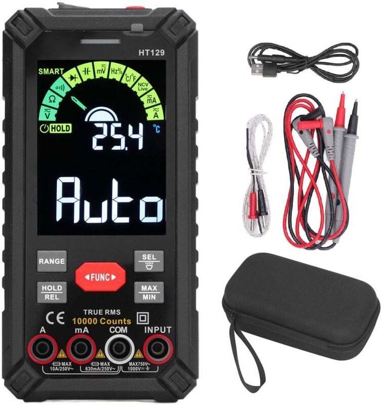 Multimètre Numérique Haute Précision Grand Écran Mesure Volt Amp Ohm Testeur Électronique