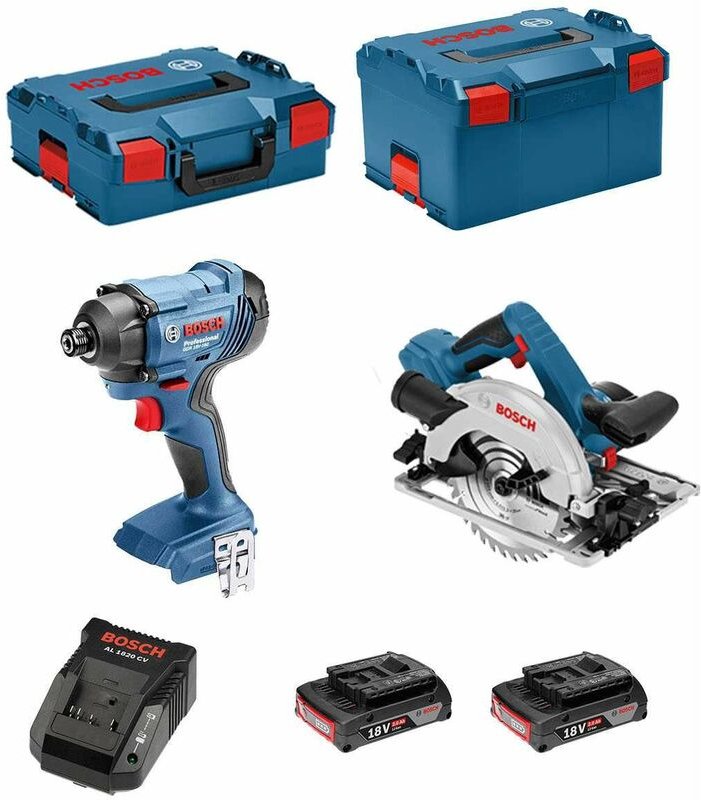 BOSCH Kit 18V BSK182D2A (GDR 18V-160 + GKS 18-57 G + 2 x 2,0 Ah + AL1820 + L-Boxx 136 + L-Boxx 238)