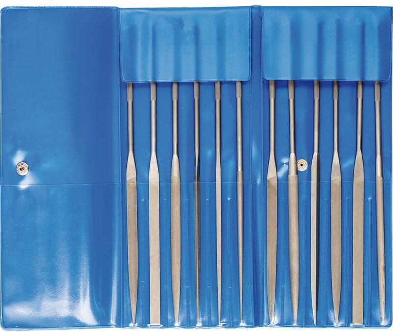 12316102 CORRADI-Nadelfeilen-Set Schweizer Hieb 0 in PVC-Rolltasche Länge 200 mm 1 St. - Pferd