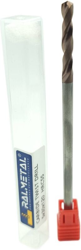 Vollhartmetallbohrer 5 x 30 x 100 mm TiSiN 55 HRC