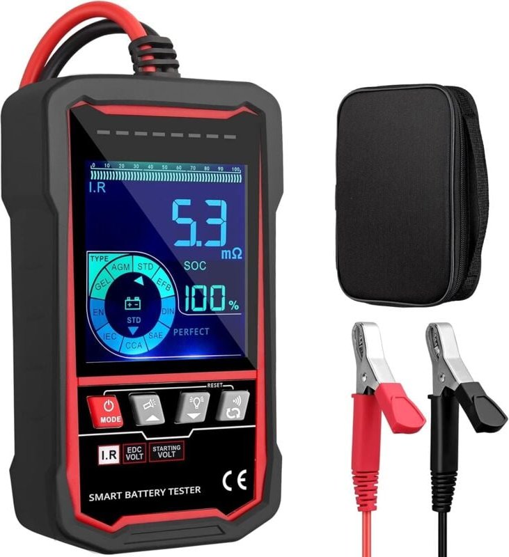 24 V 12 V Batterietester 100–2000 CCA Digitaler Kfz-Lichtmaschinentester zum Anlassen von Ladesystemen, Batterieanalysat...