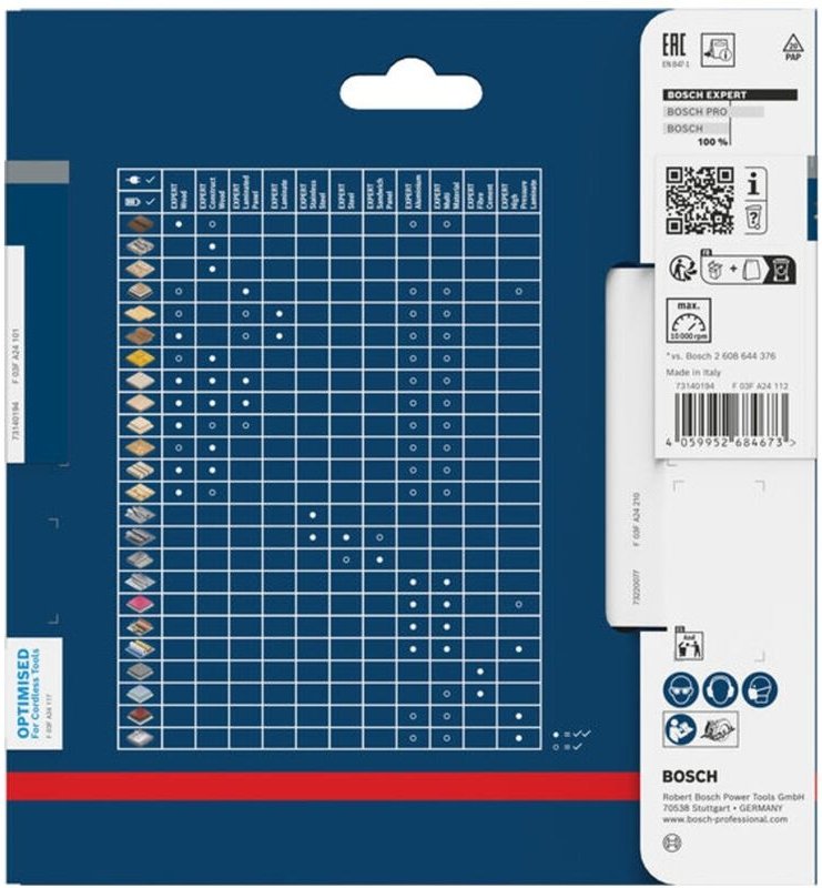 Bosch EXPERT Kreissägeblatt Wood, 140x1,8x20 mm, Z24 mit Reduzierring
