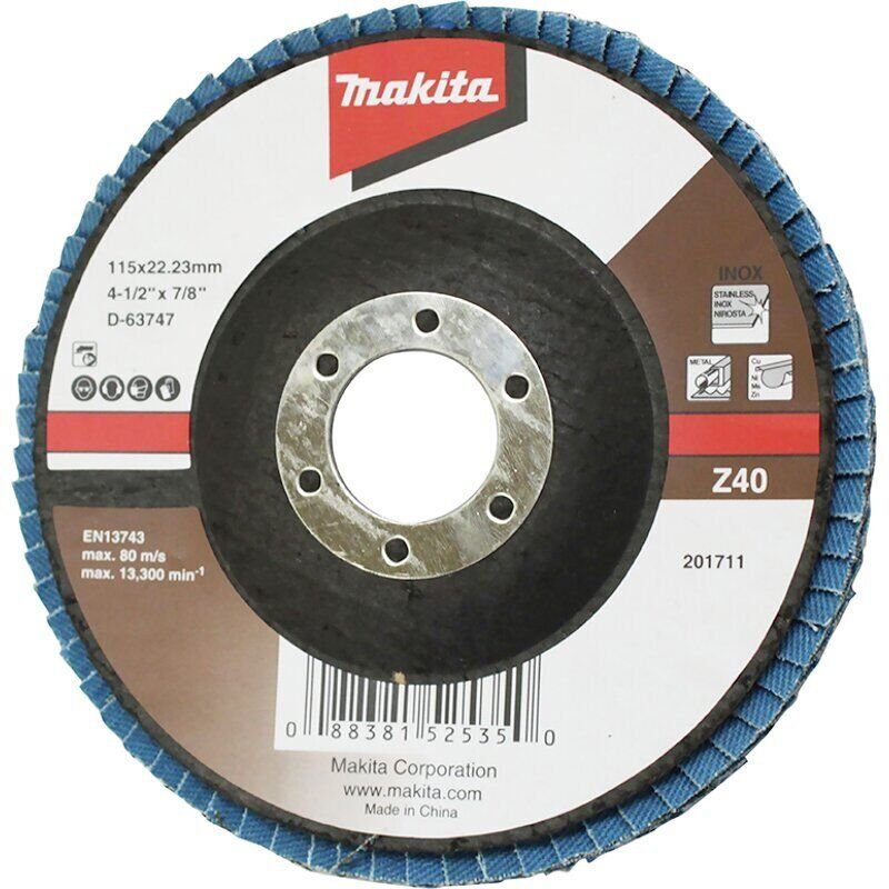 Makita Fächerschleifscheibe 115 mm Z40 - D-63747