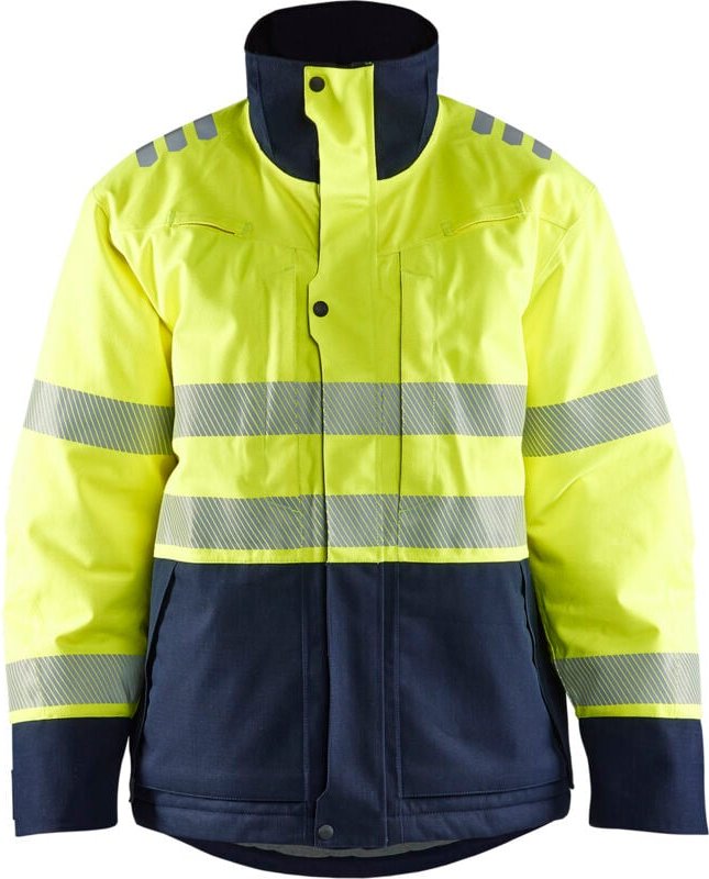 Arbeitsjacke Winter feuerhemmend 4517 - Neon Gelb/Navy XL