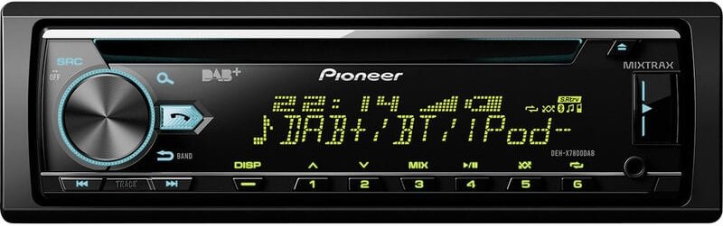 DEH-X7800DAB Autoradio dab+ Tuner, Bluetooth®-Freisprecheinrichtung, Anschluss für Lenkradfe - Pioneer
