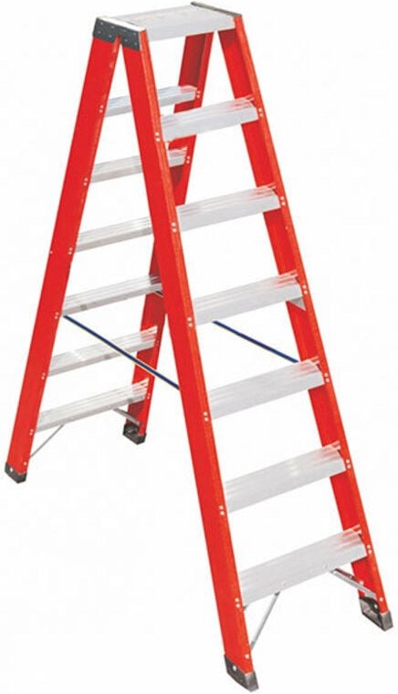 Elektrische isolierte Stehleiter 12 Stufen - Maximale Arbeitshöhe 4.28m - SCAV015/12