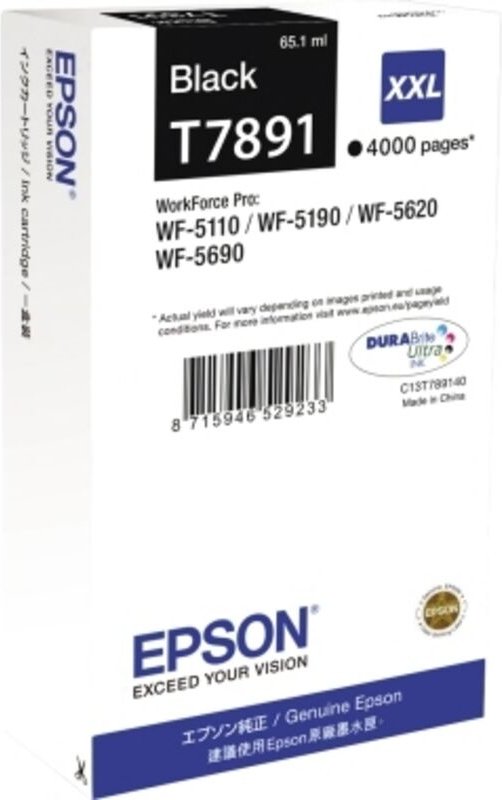 Thumbnail - Epson C13T789140 Druckerpatrone T7891 XXL schwarz 4,000 Seiten (C13T789140)