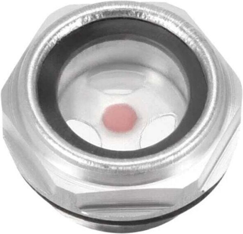 Öldruckanzeiger, Schauglas, Luftkompressoranschluss, 1/2-Zoll-PT-Außengewinde, Kappe aus Aluminiumlegierung mit O-Ring