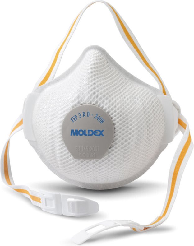 FP - Moldex Atemschutzmaske 3408 - f 3 r d mit Dichtlippe und Klimaventil - Air Plus ProValve 5 Stk
