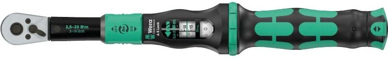 Click-Torque Lock a 5 Drehmomentschlüssel 1/4', einstellbar, Torque Lock Funktion, 2,5-25 Nm - Wera