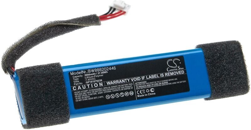 Vhbw - Akku Ersatz für jbl GP181076239 für Lautsprecher Boxen Speaker (5000mAh, 7,4V, Li-Polymer)
