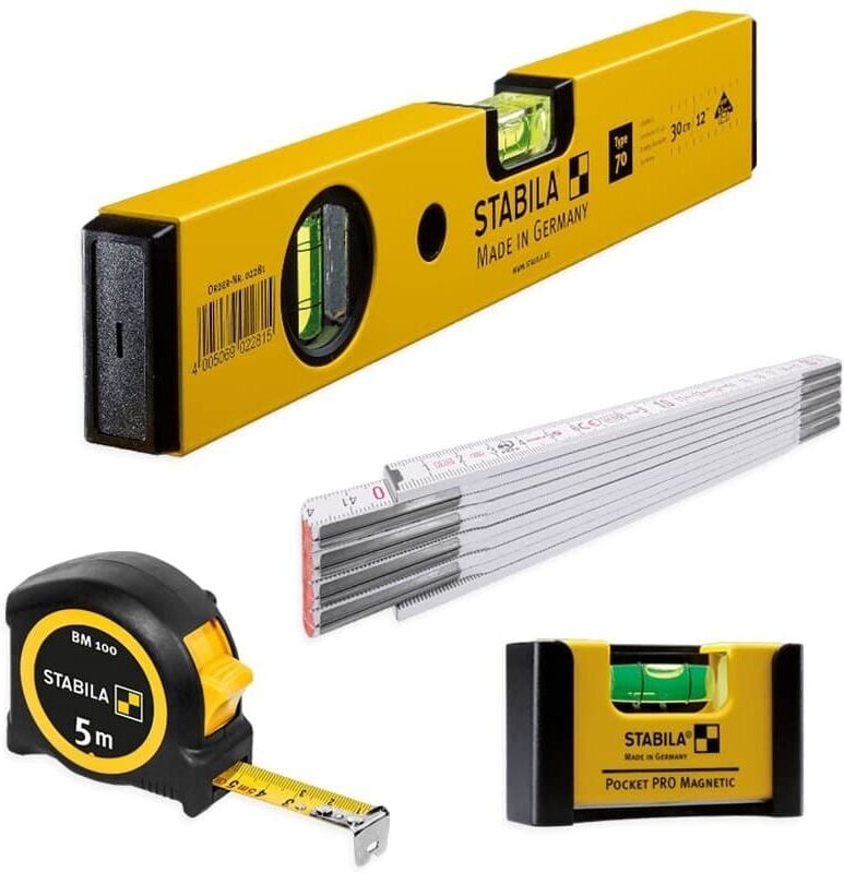 Stabila Type 70, 30 cm, Zollstock 2 m, Bandmaß 5 m, Pocket PRO Magnetic Set
