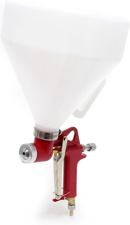 Wiltec - Trichterpistole 6 l mit 3 Düsen 4,5 mm, 6 mm, 8 mm, Spritzpistole Sprühpistole mit Druckluft zum Verputzen für ...