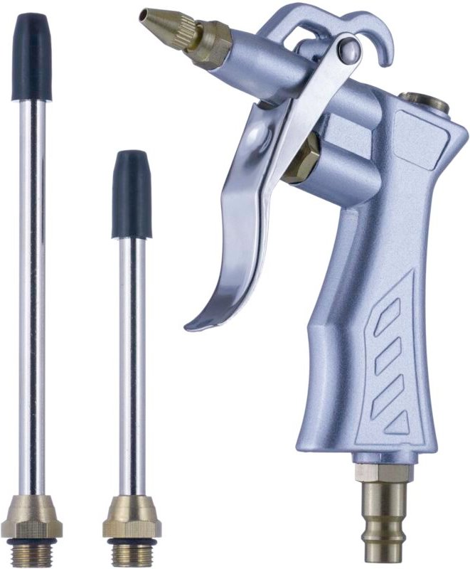Thumbnail - Geeignete Druckluftpistole – Professionelles Zubehör für Luftkompressoren, Düsenreiniger, mit 1 Blasdüse und 2 Luftstrom...