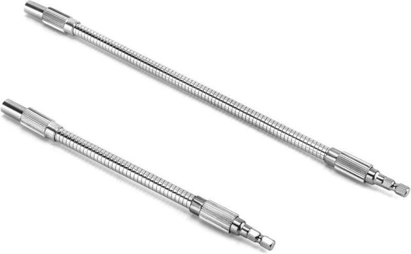 Mumu - Flexible Bohrerverlängerungen, flexibler Schaft für Bohrschrauber, 1/4'' Sechskantschaft, 200 mm und 300 mm (2 St...