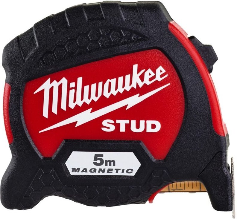 Milwaukee STUD Bandmaß 5 m (GEN II, beidseitig skaliert, EXO 360, magnetisch, ABS-Gehäuse mit Softgrip)