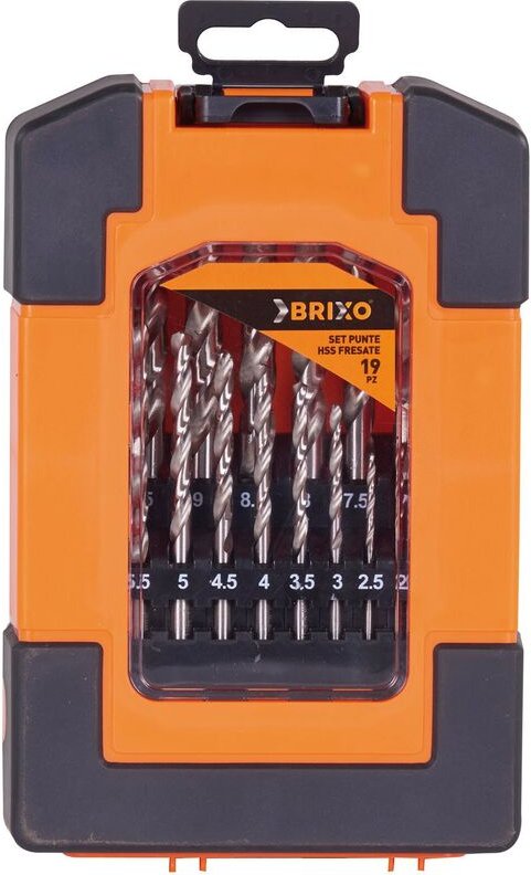 Tipps zum Bohren von Brixo HSS Tessellar, installiert in der 19 -Stück -Brixo -Display -Box