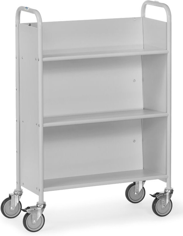 Fetra Bürowagen mit 3 Böden, geschlossenen Seitenwänden und Rückwand