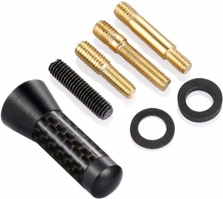 3,5 cm Autoantenne, Mini-Universal-Kurzantenne fürs Auto, Kurzantenne aus schwarzem Aluminium, Kohlefaser-Einschraubante...