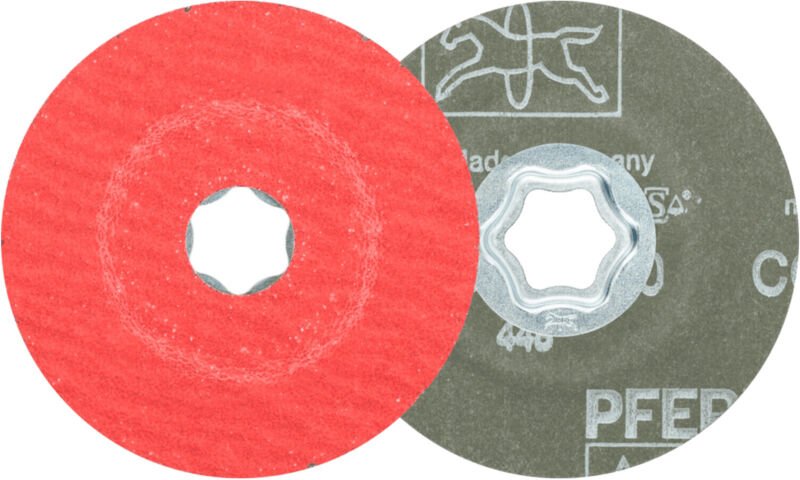 PFERD COMBICLICK Keramikkorn Fiberscheibe Ø 100mm CO-COOL50 für Edelstahl 25 Stk