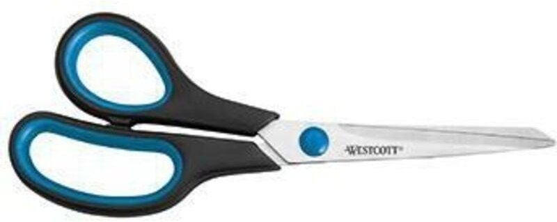 Universalschere Easy Grip 201mm Linkshänder Stahl schwarz/blau