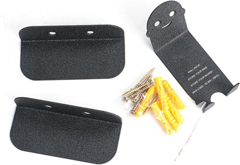 Mumu - Wandmontierter Fahrradträger aus Stahl, 3-teilig (Trethalterung, Radhalterung), 175 x 85 x 75 mm