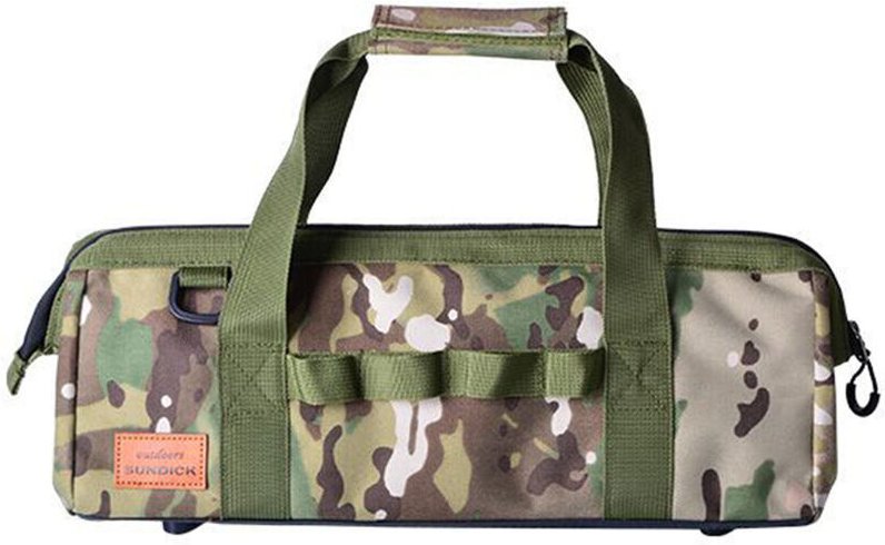 Camping-Werkzeugtasche, große Kapazität, breite Öffnung, Aufbewahrungstasche für Werkzeuge, wasserabweisend, Camouflage,...