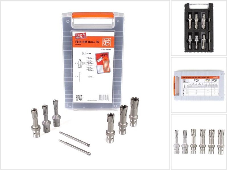 Fein Zubehörset Best of Kernbohrer QuickIN Ø 12 14 16 18 20 22 mm 63127086040