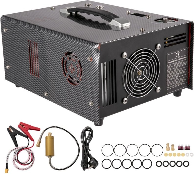 Mophorn - pcp Luftkompressor 12V dc 4500 Psi Tragbare Paintball Luftgewehr Pumpe 220V ac, Auto-shutoff Scuba Tank Kompre...