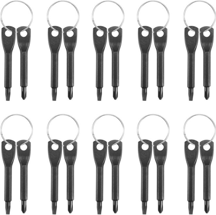 10 Set Tragbare Schraubendreher Werkzeug Outdoor edc Multi-Funktion Flache-Kopf Schlüssel Ring