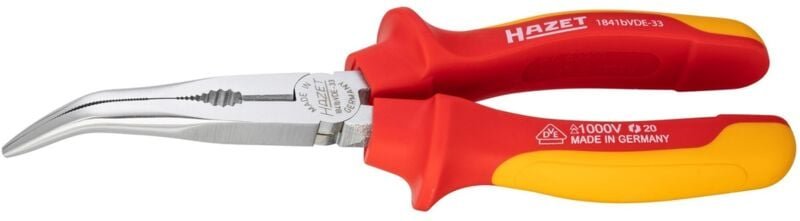 Flachrund-Zange, schutzisoliert, 200 mm lang - Hazet