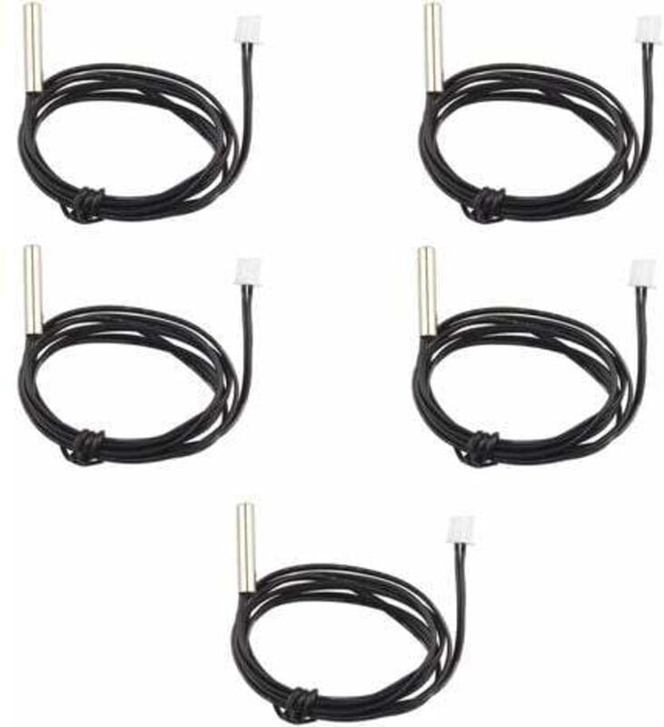 Lot von 5 NTC-Thermistorsonden 10 K 1 % 3950, Thermistor, 1-m-Verlängerungskabel, Temperaturdetektor, Messgerät für