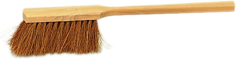 Handfeger Kokos, mit Bart 4-Reihig,Unlackiert,45 cm