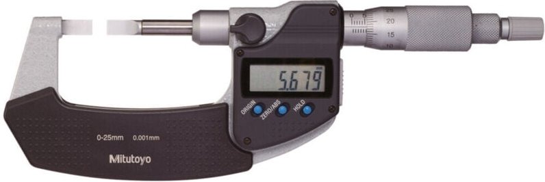 Mitutoyo Digitale Bügelmessschraube zur Nutenmessung, Messbereich: 0-25 mm