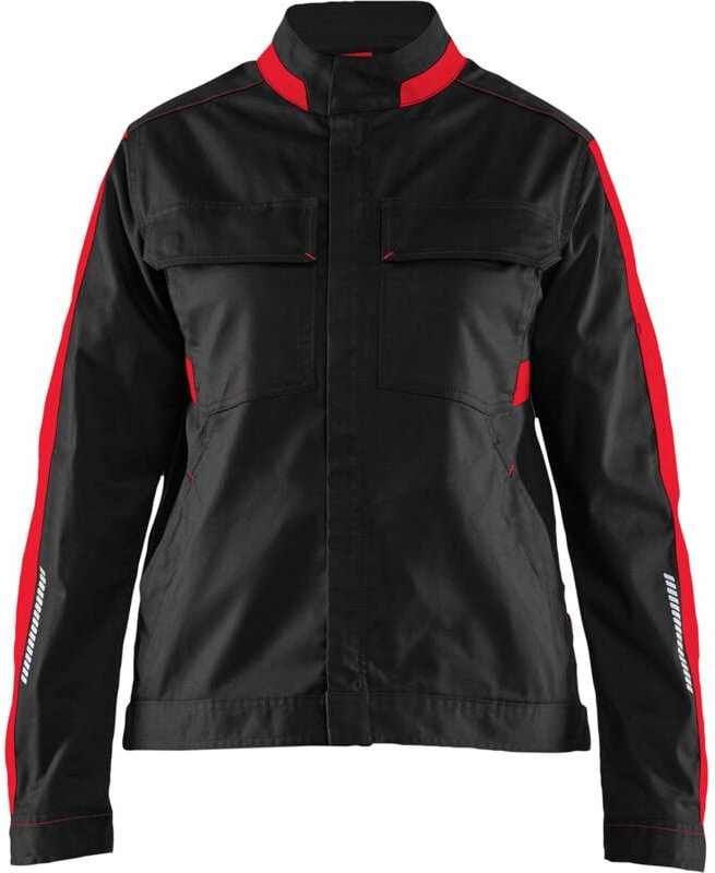 Arbeitsjacke Industrie Stretch Damen 4443 - Schwarz/Rot XL