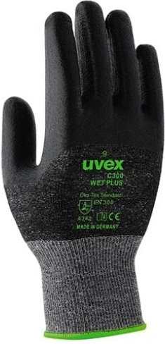 Uvex 6054610 Schutzhandschuhe C300 wet plus 60546 Größe 10