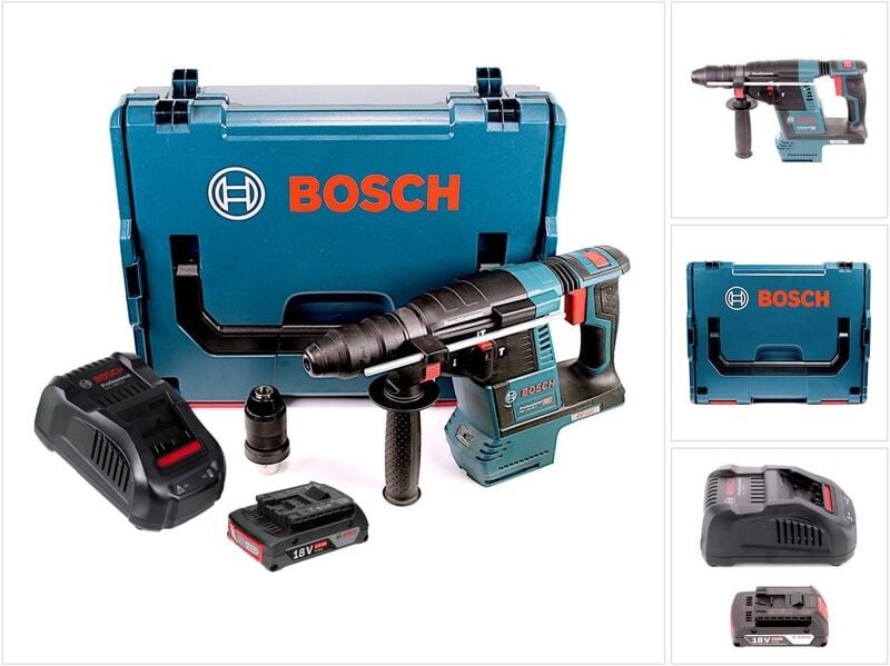 Bosch GBH 18V-26 F Akku Bohrhammer 18V 2,6J brushless SDS plus + 1x Akku 2,0Ah + Schnellladegerät + L-Boxx