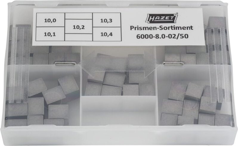 Prismen-Sortiment 10,0 / 10,1 / 10,2 / 10,3 / 10,4 mm, 6000-8.0-02/50 - Hazet