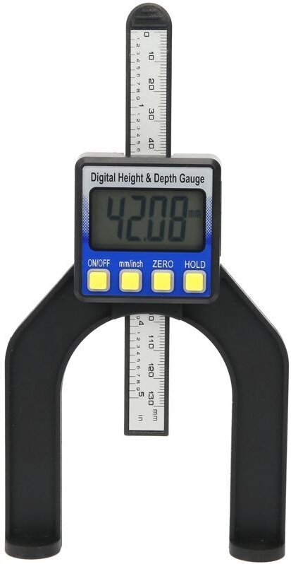 Elektronischer Höhen- und Tiefenmesser, Digitalanzeige, Holzbearbeitungslineal, Messwerkzeug 0 bis 80 mm