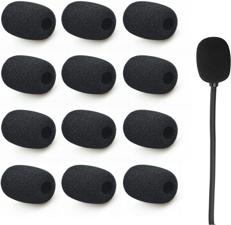 Schwarzer Schaumstoffüberzug 302222mm für Mikrofone, Kopfhörer, waschbare Schaumstoff-Kopfhörerüberzüge.