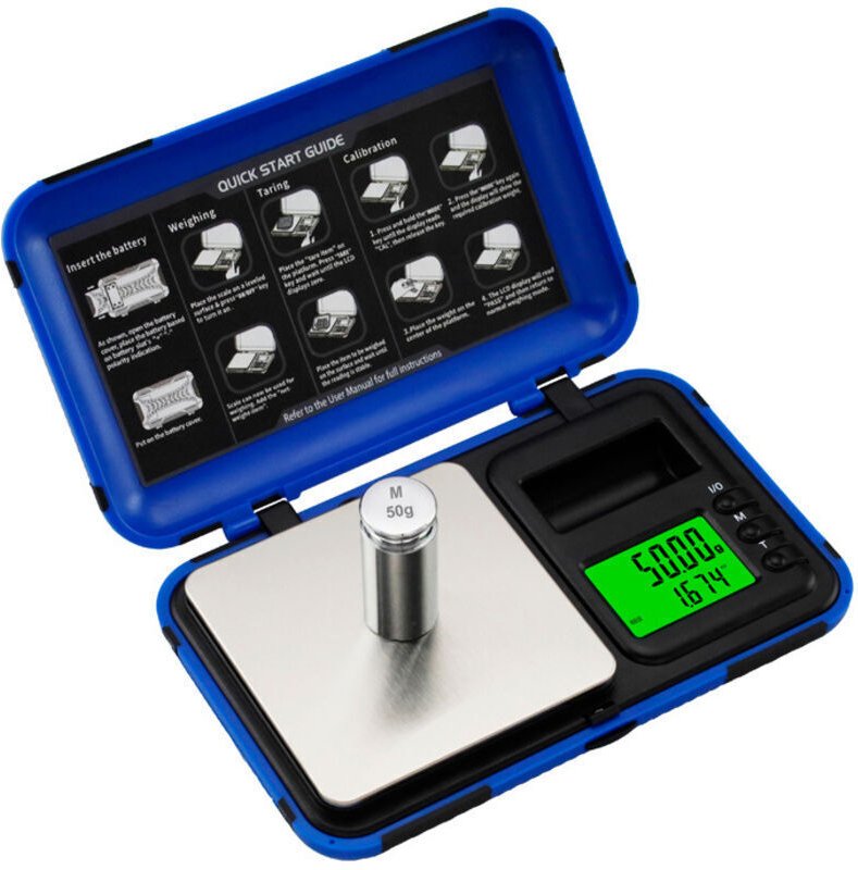 Hochpräzise Milligrammwaage, digitale Mini-Taschenwaage 50 g/0,001 g, mg-Waage zum Wiegen von Pulvern, Schmuck, Medikame...