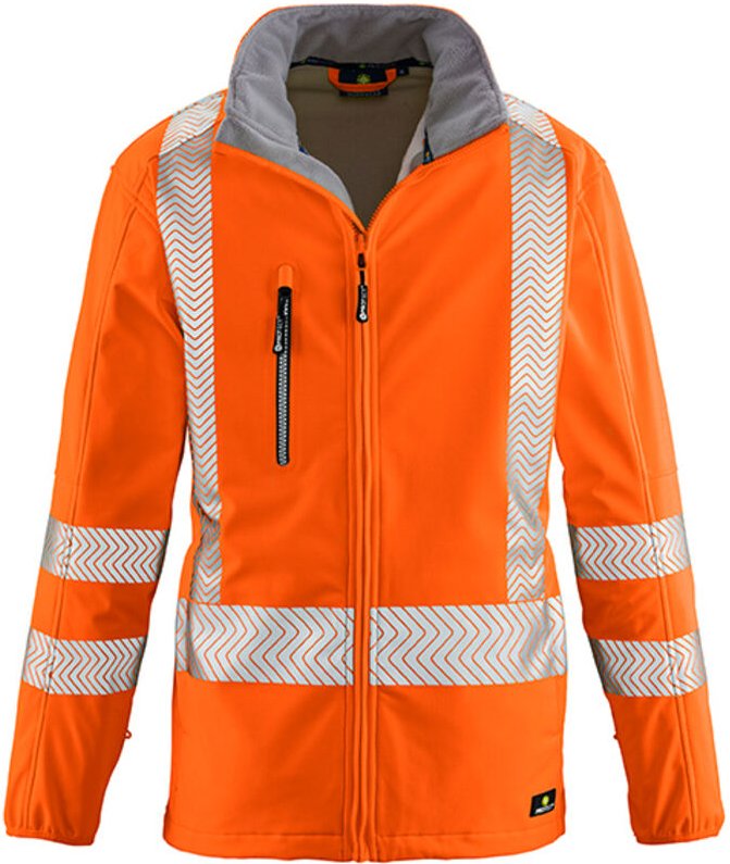 Warnschutz-Softshelljacke TYLER leuchtorange Größe XL