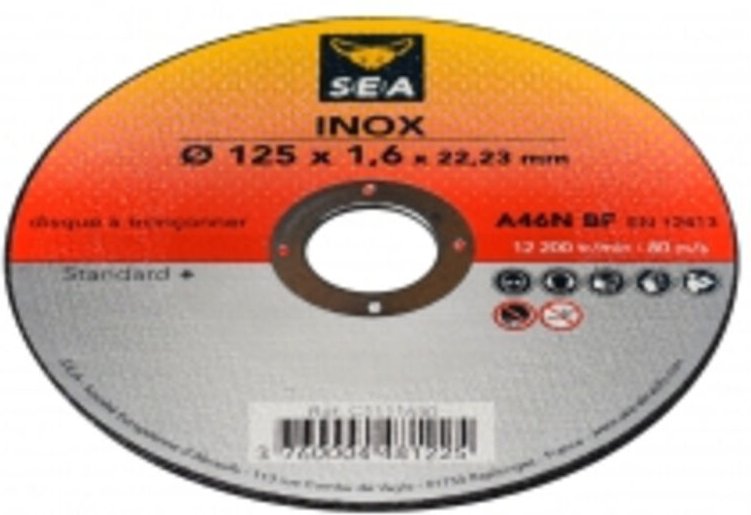 Schneidplatten aus Edelstahl – Ultra dünn Bezeichnung 1 Scheibe Durchmesser 115 mm Bohrung 22,2 mm Dicke 1,0 mm