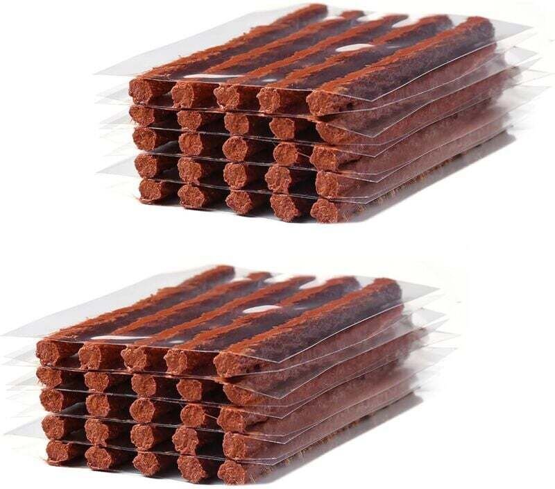 Kit de réparation de pneus de voiture 50 pièces, kit de réparation de pneus, bandes de réparation de pneus, outils d'urg...