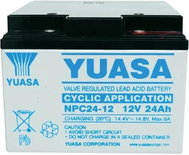 Yuasa NPC24-12 VRLA Batterie 12 Volt 24 Ah Wartungsfrei