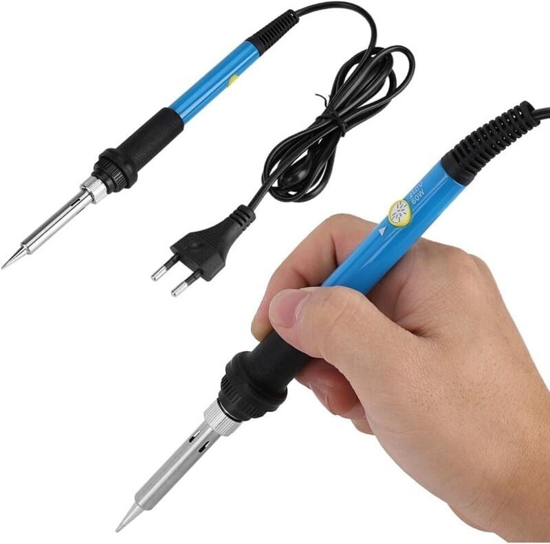 Fitags - Elektrischer Lötkolben, 220 v, 60 w – Einstellbare Temperatur von 200 bis 480 °c – Werkzeug mit Ein-/Ausschalte...