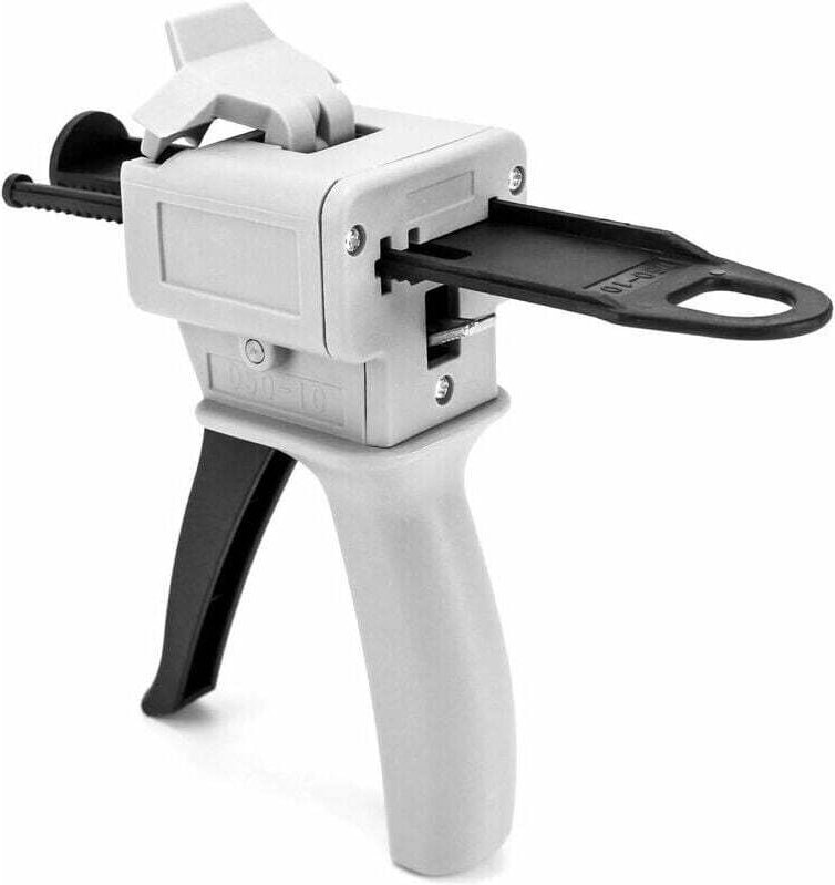 50-ml-Epoxidharz-Dosierpistole, Mischpistole für Klebstoffmischung, Mischungsverhältnis 10:1, statische Mischdüse